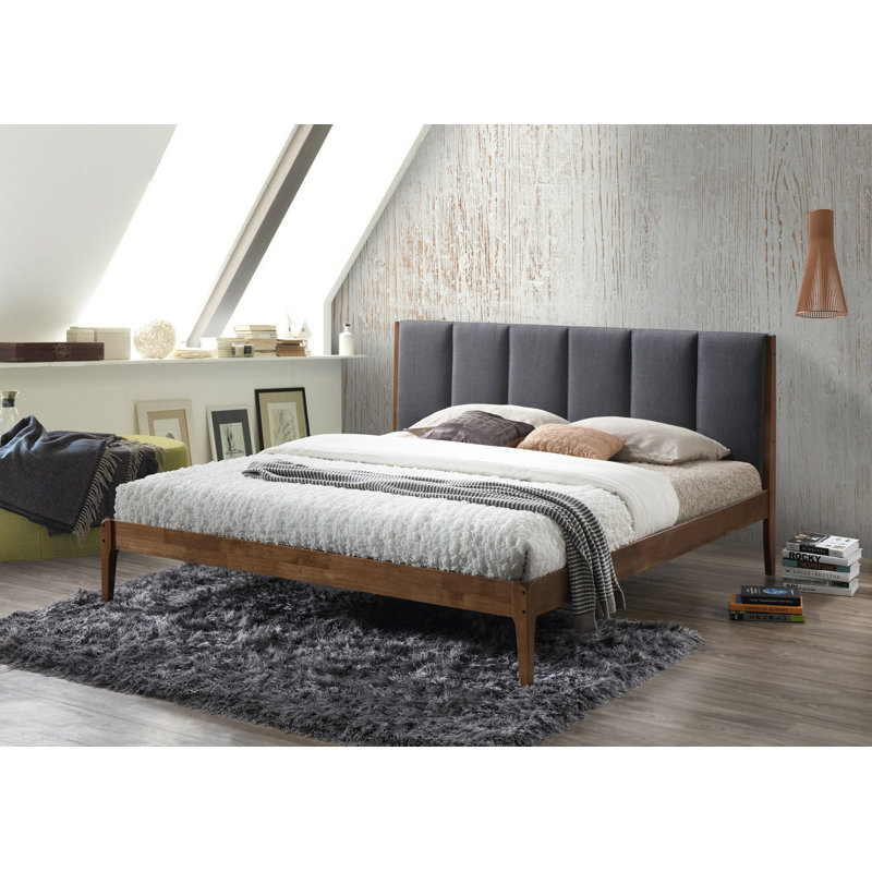 Chasitie Upholstered Platform Bed, Dark Gray, King