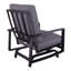Chaise berçante d'extérieur en métal avec coussins