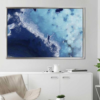 'Blue Everything' Framed Acrylic Painting Print