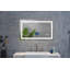 Miroir de salle de bain 32 po x 20 po à DEL avec façade et rétroéclairage, miroir de meuble-lavabo mural, anti-buée, mémoire, 3 couleurs, réglable en continu