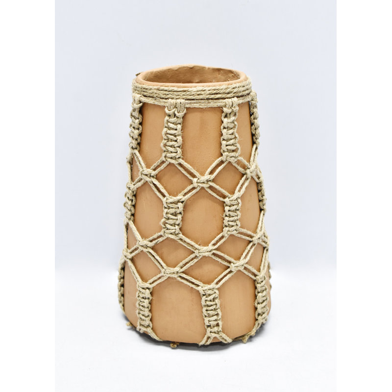 Vanhorn Clay Table Vase,  Natural