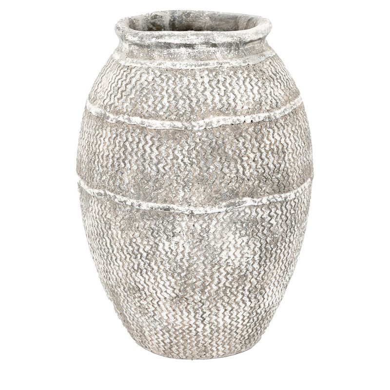 Attiyya Cement Table Vase, 49cm H x 36cm W x 36cm D