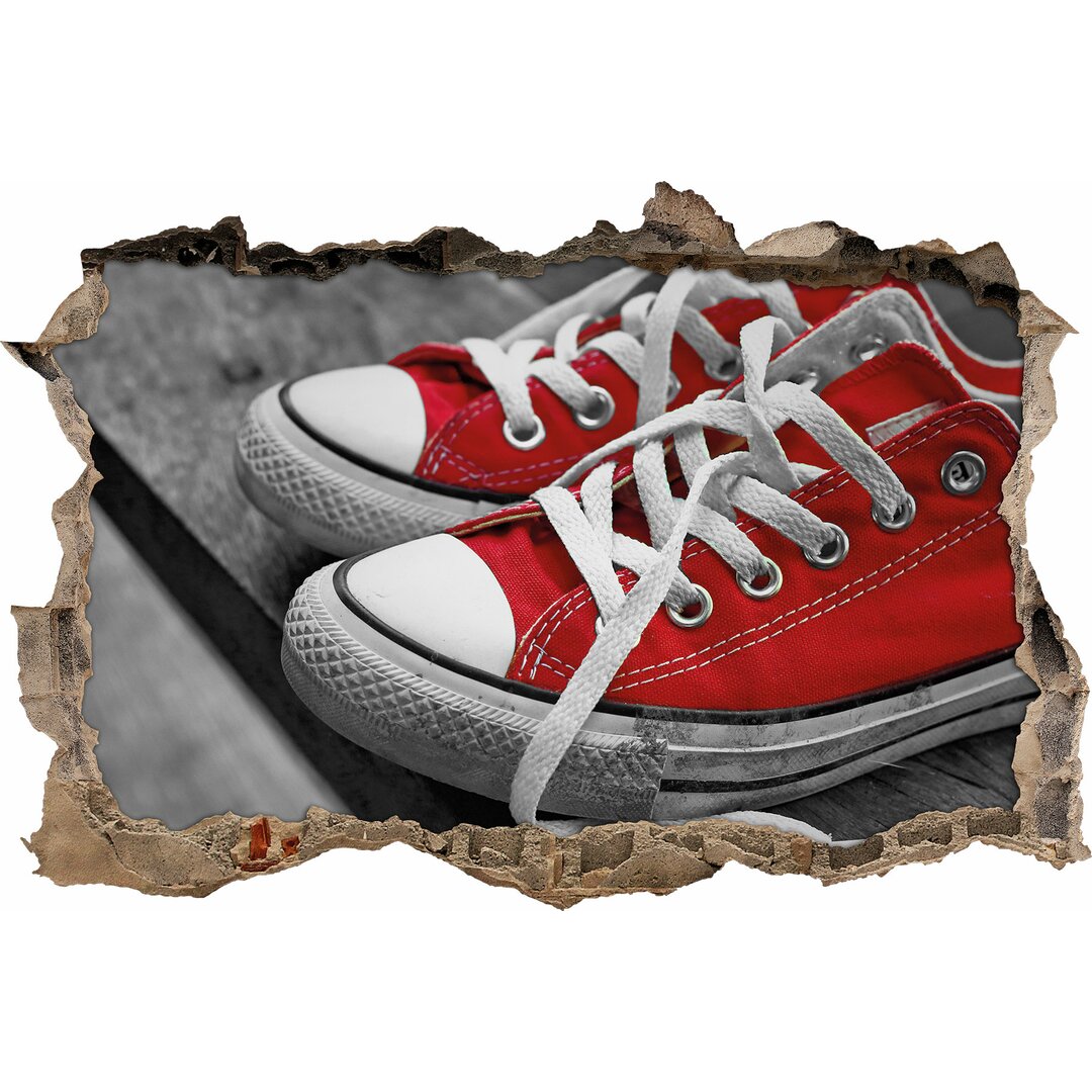 Wandtattoo Coole rote Chucks-Schuhe