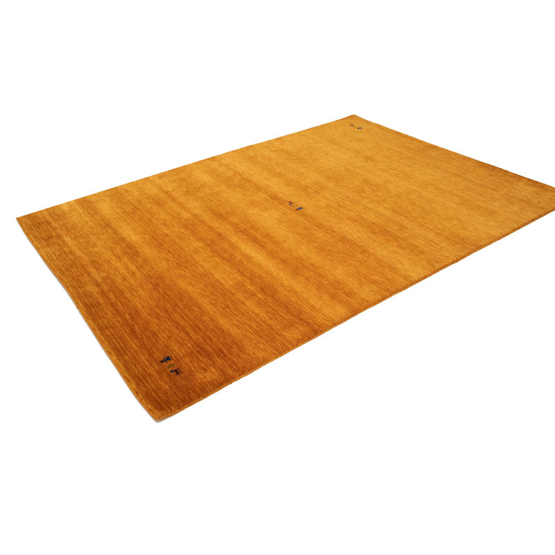 No-Shedding Hand Loomed Gabbeh Rug, 100% Wool, Solid Color, Fade & Stain Resistant, Durable