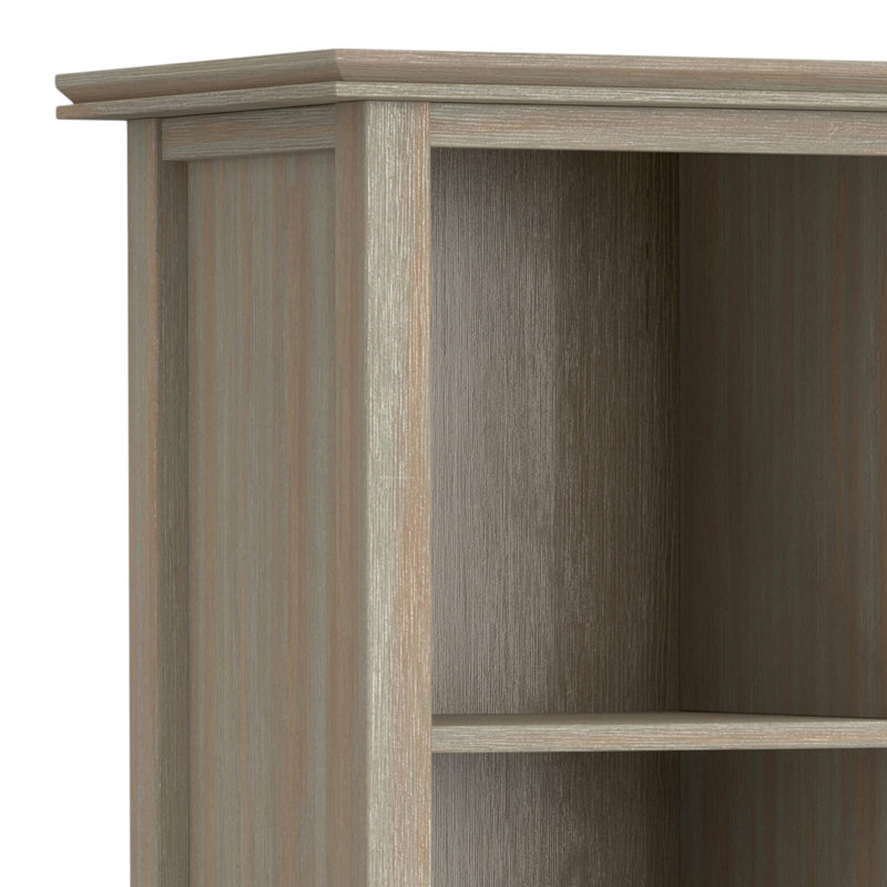 Artisan 43"W Solid Wood 9 Cube Bookcase and Storage Unit with Fixed Shelves, Distressed Grey