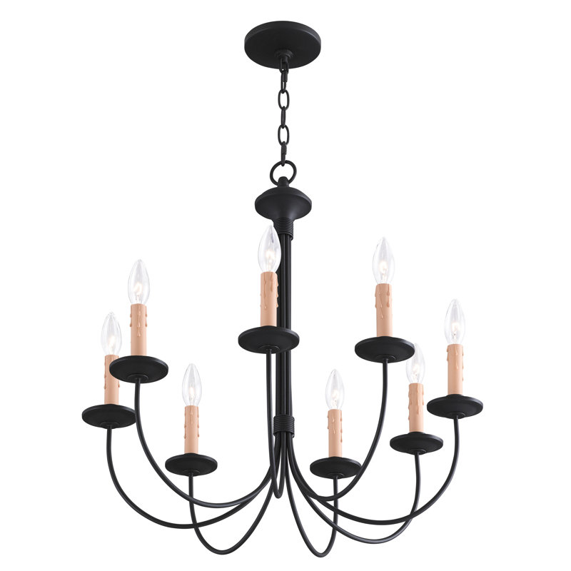 Lustre classique / traditionnel à 8 lumières de style bougie Analysia