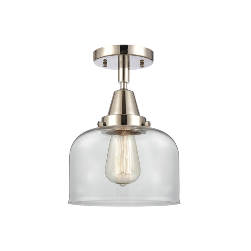 Plafonnier en verre, Ampoule non incluse, Oui, Nickel poli