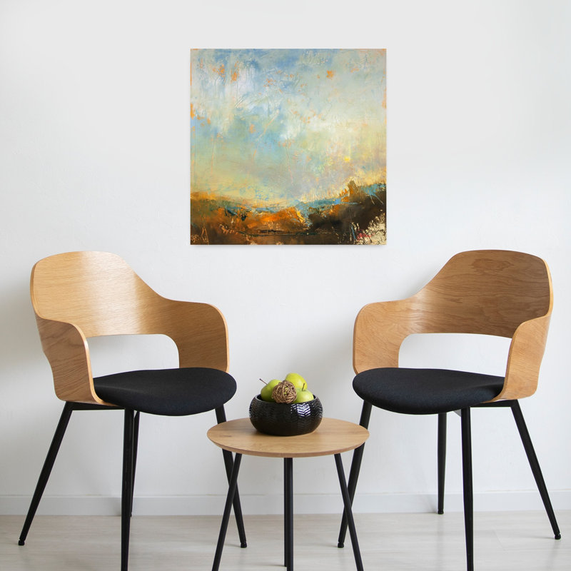 Échafaudage, paysage contemporain abstrait, art naturel, H 24 po x l 24 po