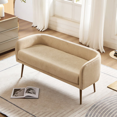 Banc rembourré en tissu pour chambre Dequarius