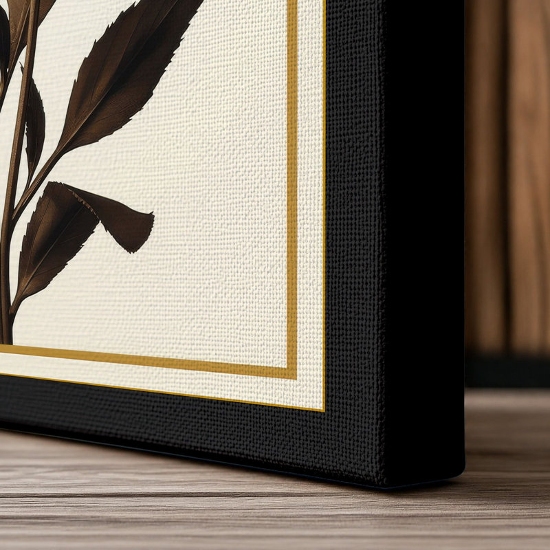 Carnation Studies Botanical - Wrapped Canvas, 18x12 - 45.7 x 30.5 cm, Black Border