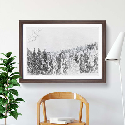 Winter Trees in Abstract - Picture Frame Graphic Art Print