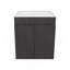 Meuble-lavabo pour salle de bain 45 Meka, avec deux tiroirs et tablette ouverte, noir