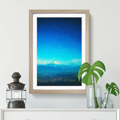 View of Mount Fuji in Abstract - Picture Frame Graphic Art Print