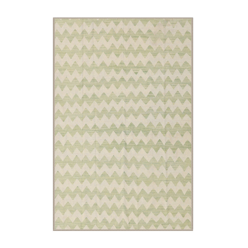 Tapis à chevrons beige / gris, Rectangle 5 pi x 7 pi