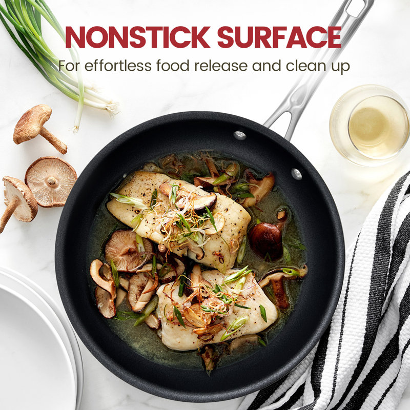 Essential 10-Piece Nonstick Stainless Steel Cookware Set