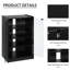 Armoire multimédia à 5 niveaux avec tablettes réglables à 3 niveaux