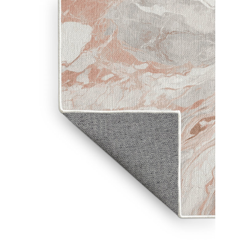 Tapis beige lavable à la machine, Rectangle 6 pi x 9 pi