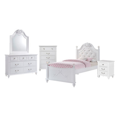 Guice Twin Platform 5PC Bedroom Set W/ Storage Trundle