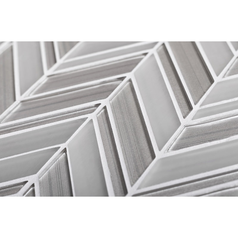 1.2" x 3.5" Glass Mosaic Wall & Floor Tile, White