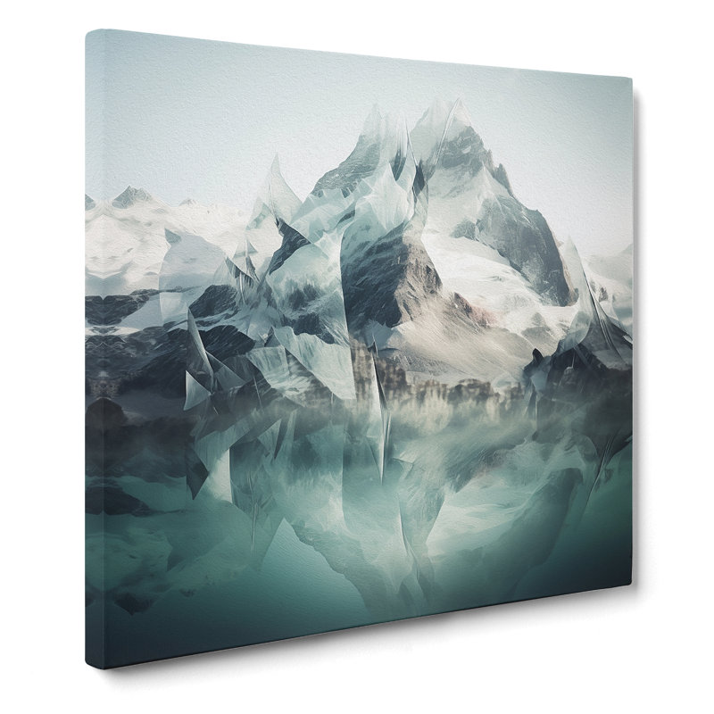 Glacier Double Exposure - Wrapped Canvas