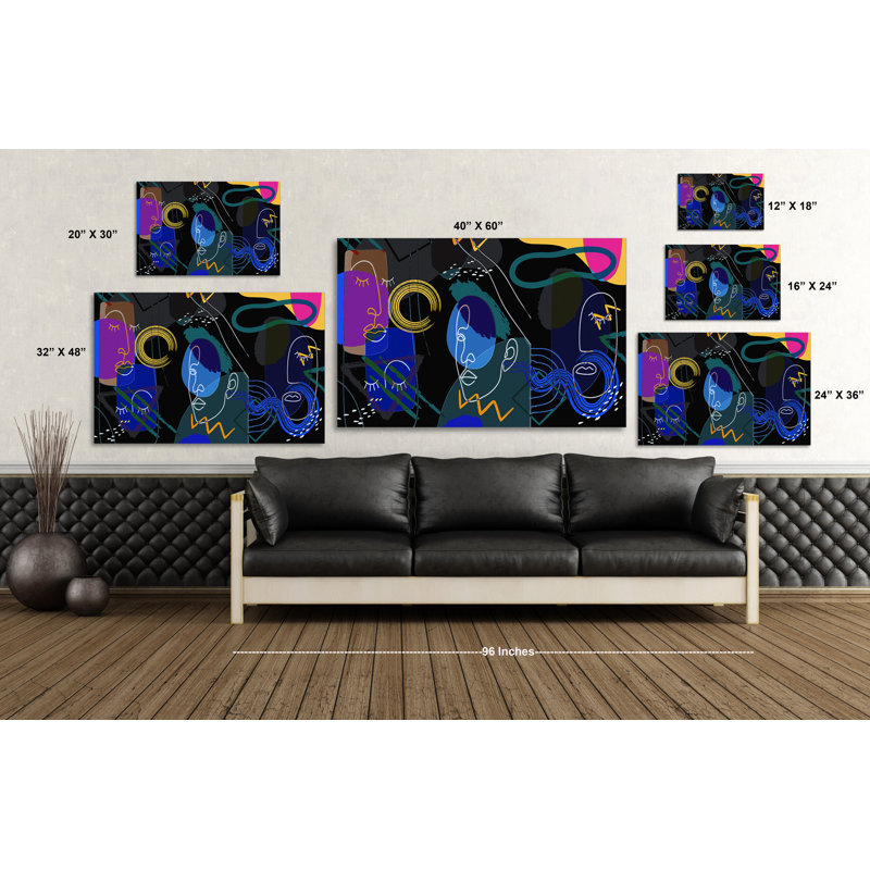 " Boho Expressions 535 " Painting Print, 16" H x 24" W x 1.5" D