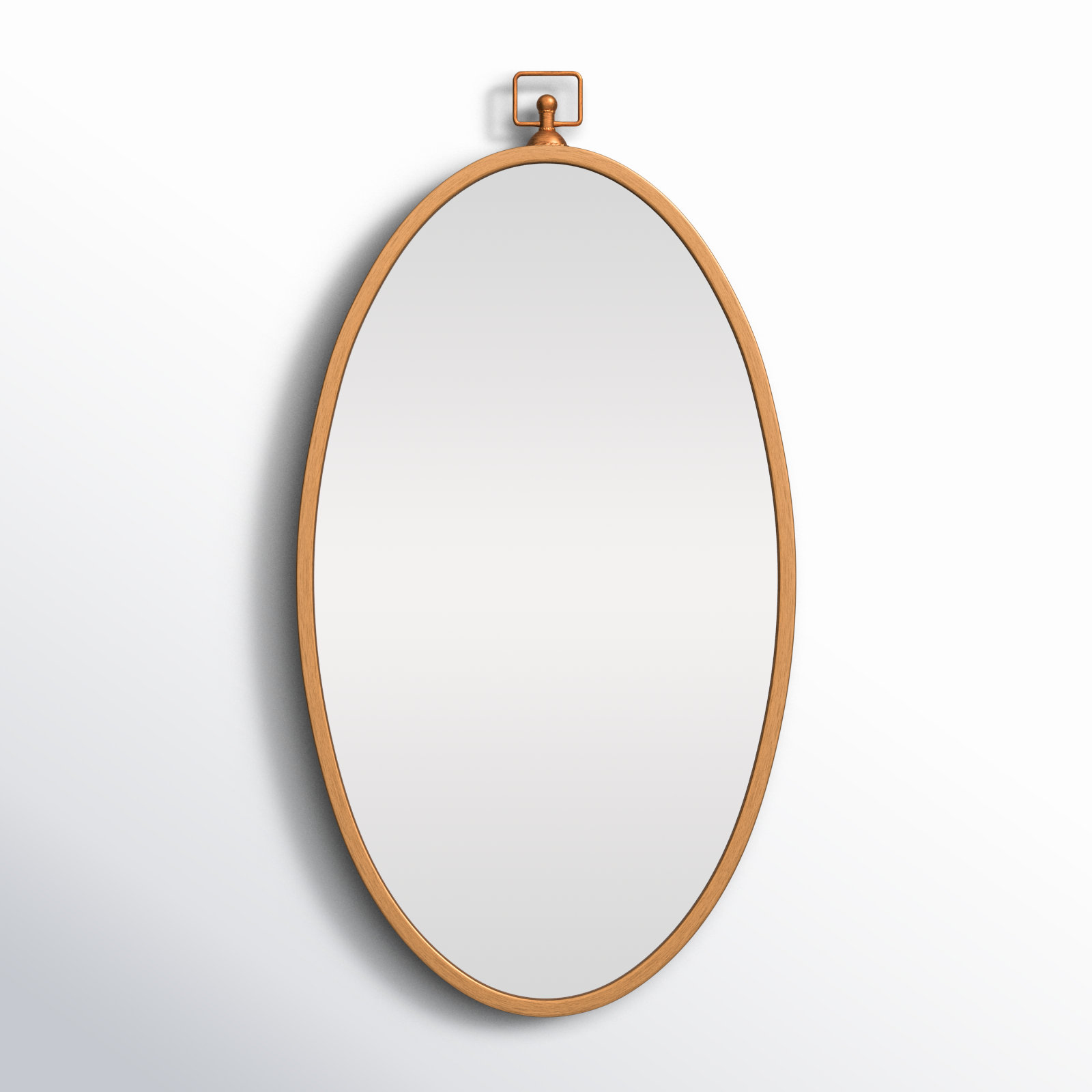 Jennings Metal Oval Mirror, Brass