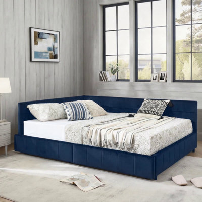 Structure de lit tapissier pour grand lit