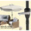 Parasol ventilé pour table de patio, parasol d'extérieur, avec manivelle, 8 nervures, inclinaison à bouton-poussoir