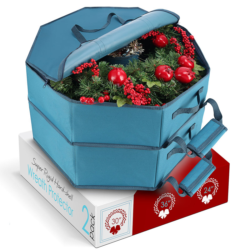Rangement de couronne de Noël résistant à l'humidité, H 7 po x l 30 po x P 30 po