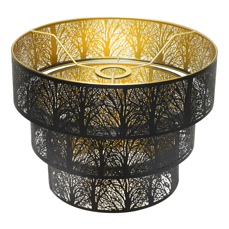 Metal Lamp Shade in Black, black 13.5×10"