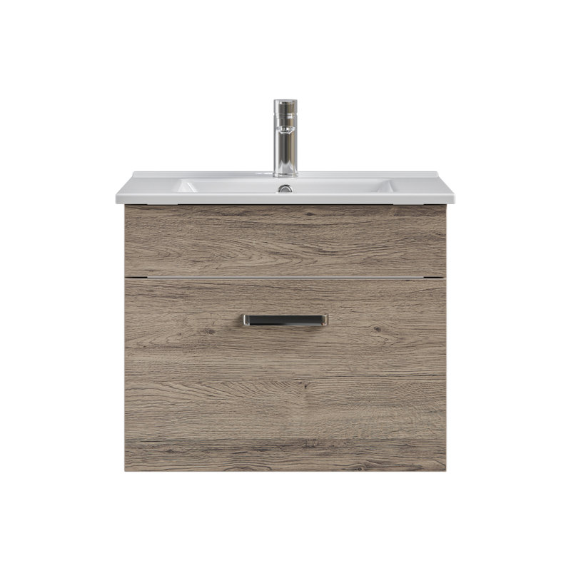Quickset 313 650mm Single Bathroom Vanity with Integrated Ceramic Basin