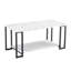 Table basse, 2 couches de 1,5 cm d'épaisseur en marbre et panneau de fibres à densité moyenne rectangulaire 39,37 po, table basse en fer, salle à manger, café, table basse