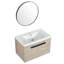 Armoire de lavabo de salle de bain 30 pouces - Contreplaqué de porte flottante à fermeture en douceur de conception moderne pour petite salle de bain avec portes montées conçues pour les espaces