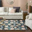 Tapis lavable à la machine à motif floral EVERWASH Haven Damask-126586818-126586821