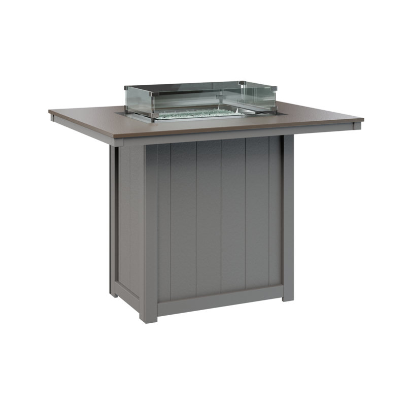 Foyer de table berlinois Donoma, H 39 po x l 41 po x P 54 po, Bronze martelé avec base gris clair