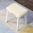 Contemporary Wood Vanity And Stool Set, White-1077154072