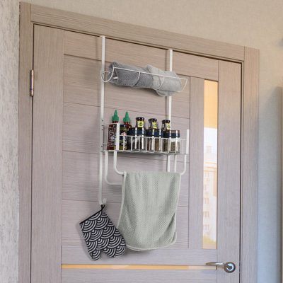 Towel Rack Behind Door - 2 Tier Wall Mounted Towel Rack Storage Rack With Metal Rack For Bathroom White