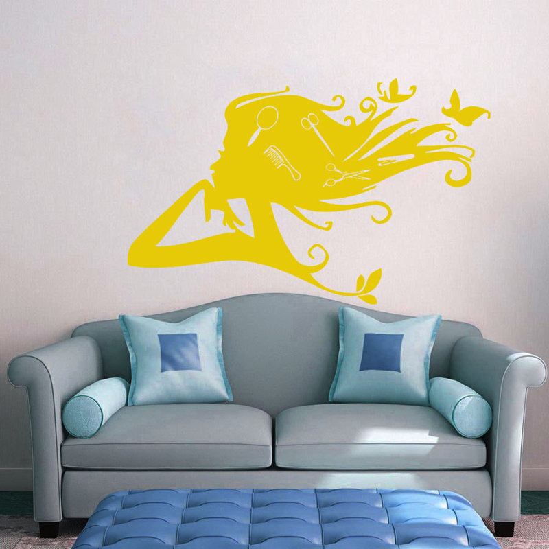 Décalcomanie murale salon, Jaune