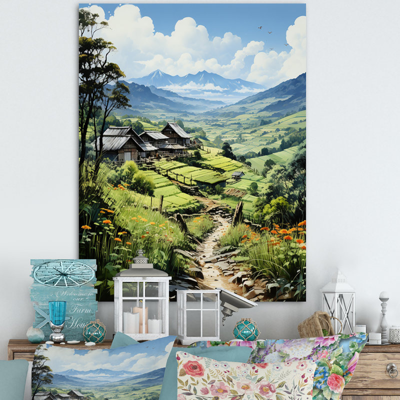 «Vietnam Sapa Green Highlands I», reproduction sur toile, H 40 po x l 30 po, Toile tendue