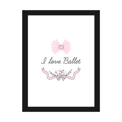 I Love Ballet - impression d'art graphique