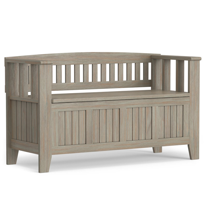 Acadian 48"W Solid Wood Transitional Storage Bench with Lift-Up Lid and Spacious Storage, 22.5" H x 48" W x 17" D