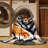 Washable Malayan Tiger Big Cats Area Rug-2087963034
