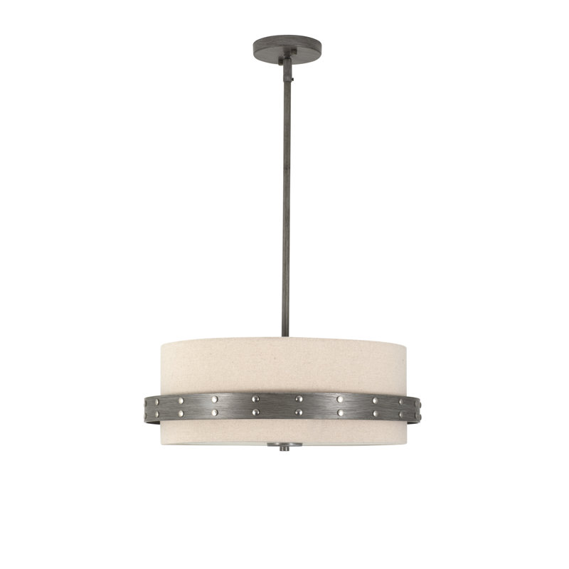 Luminaire suspendu tambour Calumet, 4 lumières
