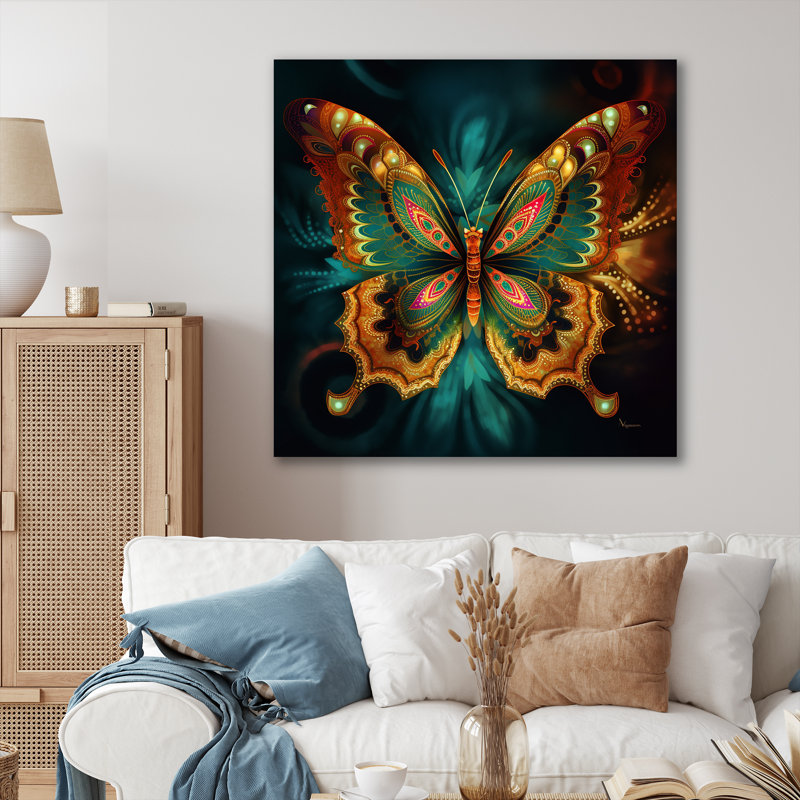 Papillon magique éthéré I, Toile tendue, 36" H x 36" W