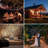 Solar Outdoor String Lights 24FT Vintage Rope Hemp Solar Lights With 20 Shatterproof Bulbs,8 Modes Solar Powered String Lights With Memory Function, Waterproof For Garden,Camping,Café
