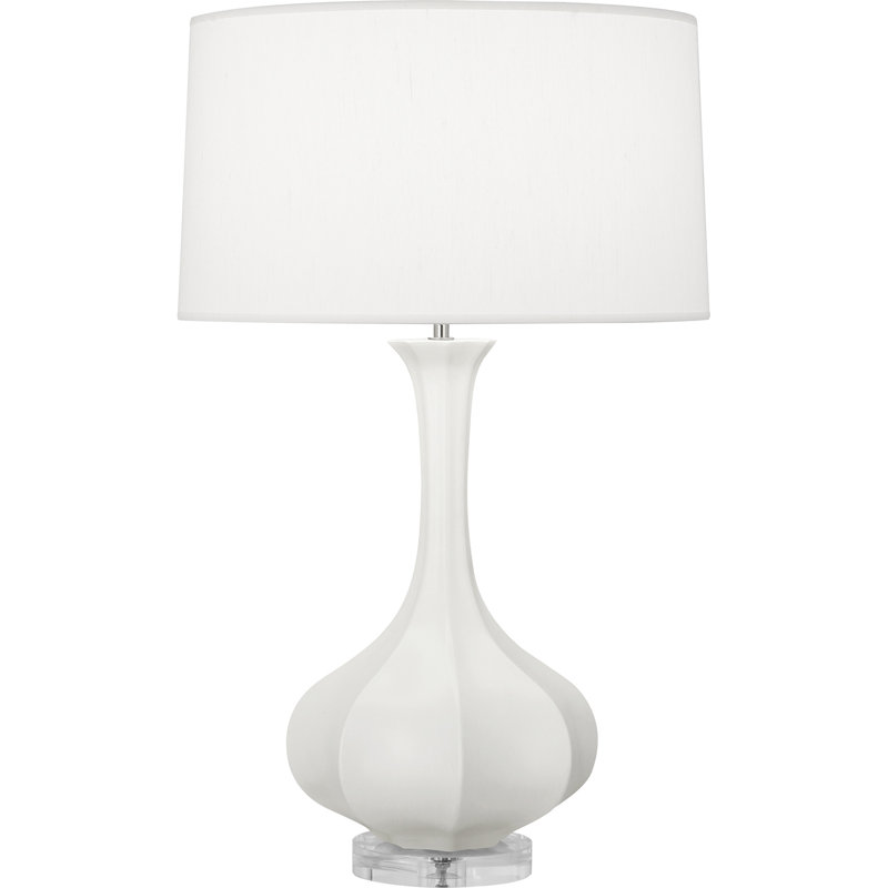 Pike Ceramic Standard Table Lamp, Matte Lily