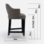 Upholstered Wooden Frame Bar Stool-165653596