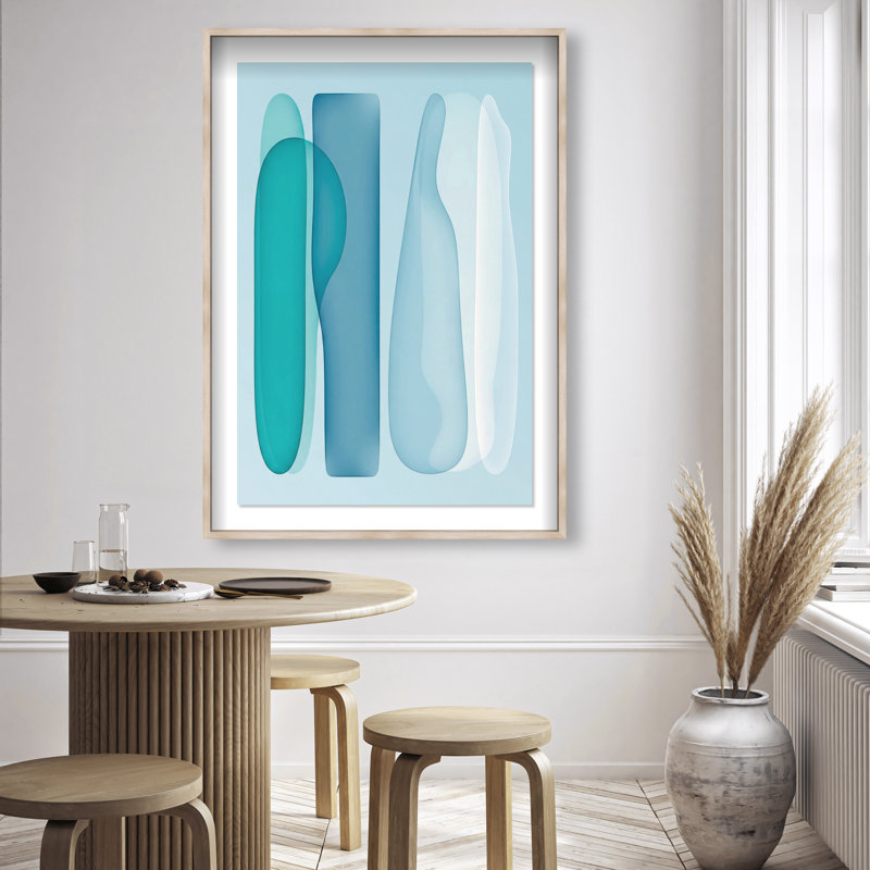 Glacier Fragments Print by Oliver Gal, 25.5"H x 17.5"W, Natural Oak Shadowbox
