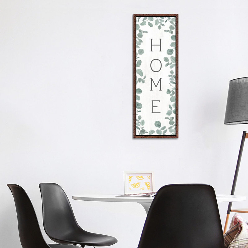 Home Eucalyptus II 1 Piece Panoramic Wall Art on Canvas, 121.92 cm H x 40.64 cm W, Brown Floater Frame