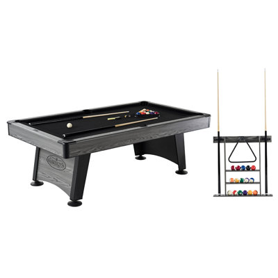 Billiards Blackstone 7.5 ft Pool Table with Cue Rack and Accessories